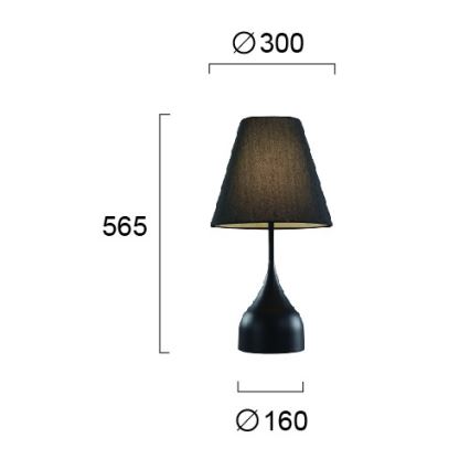 Asztali lámpa MATINA 1xE27/40W/230V fekete