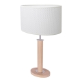 Asztali lámpa MERCEDES 1xE27/40W/230V 60 cm fehér/tölgy