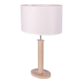 Asztali lámpa MERCEDES 1xE27/40W/230V 60 cm krémszínű/tölgy