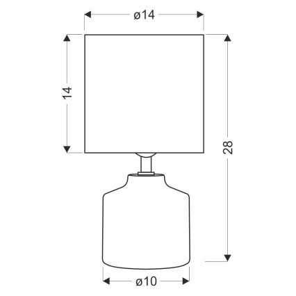 Asztali lámpa MINOS 1xE14/40W/230V barna/fehér