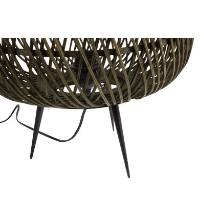 Asztali lámpa MOZA 1xE27/60W/230V bambusz zöld