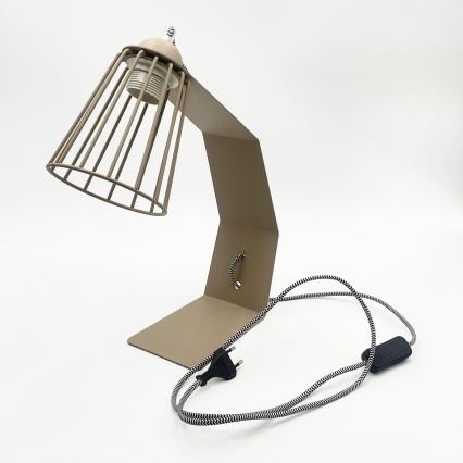 Asztali lámpa NANDO 1xE27/15W/230V bézs