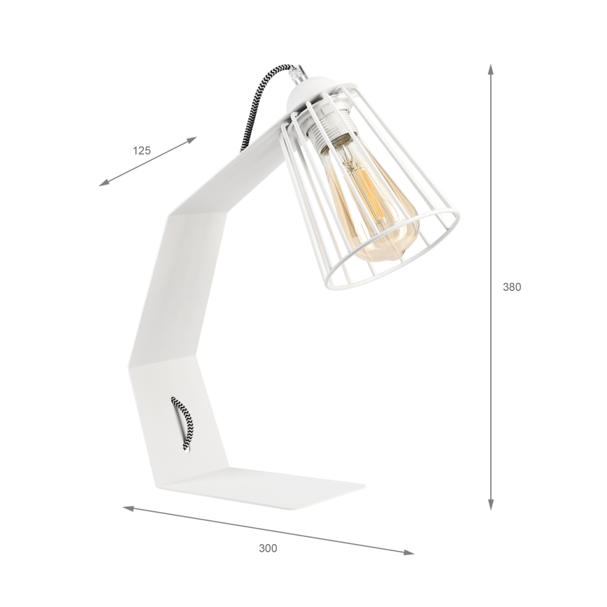 Asztali lámpa NANDO 1xE27/15W/230V fehér