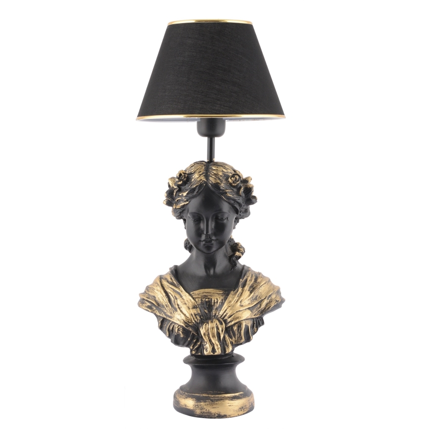 Asztali lámpa OPELYA 1xE27/40W/230V fekete/arany