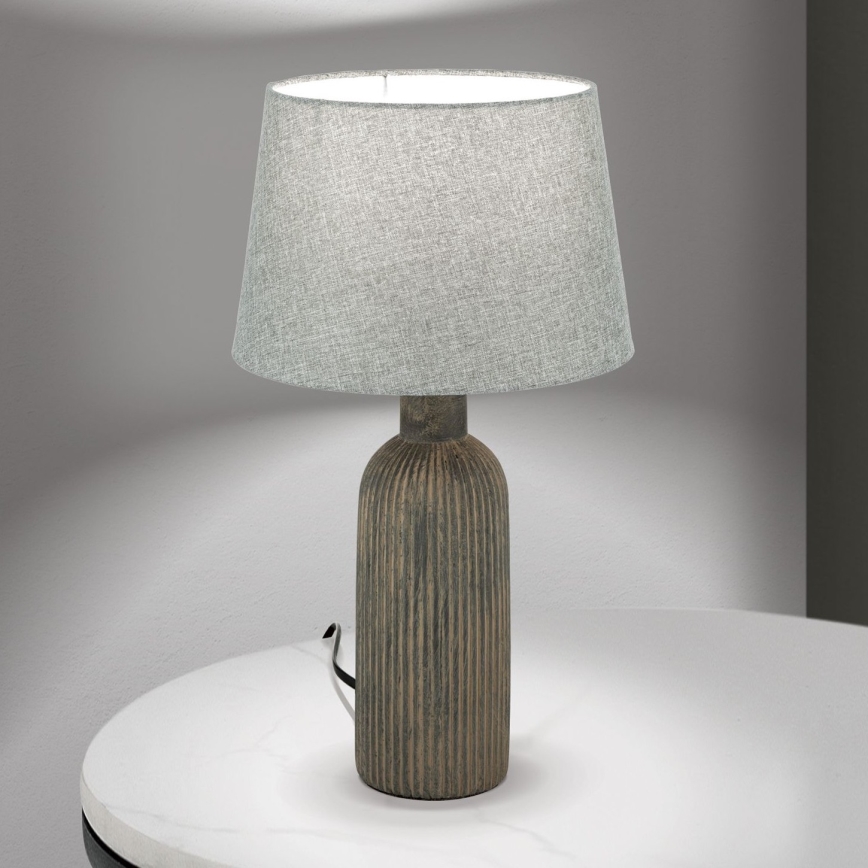 Asztali lámpa ORCHID 1xE27/40W/230V kerámia barna/szürke