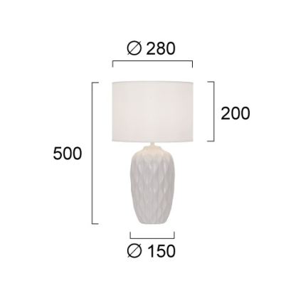 Asztali lámpa PINEAPLE 1xE27/40W/230V fehér