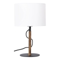 Asztali lámpa PINUS 1xE27/40W/230V fehér/fa