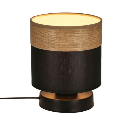 Asztali lámpa PORTO 1xE27/60W/230V fekete/barna