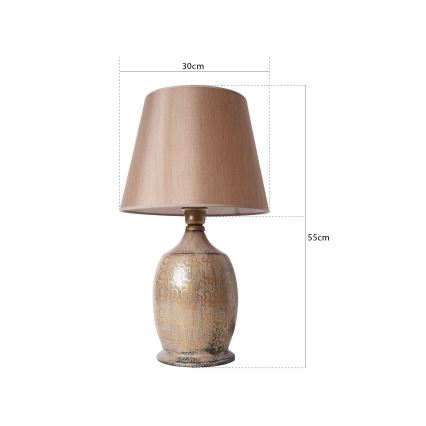 Asztali lámpa RAMZES 1xE27/40W/230V barna