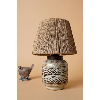 Asztali lámpa RAMZES 1xE27/40W/230V barna