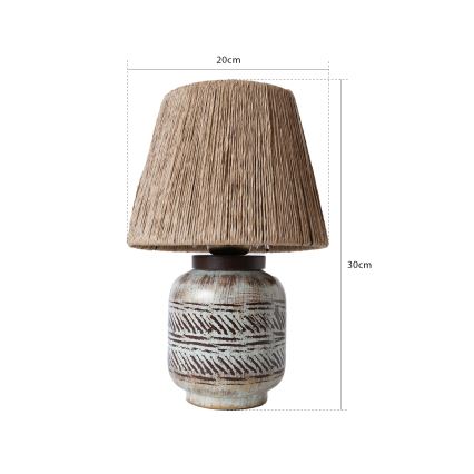 Asztali lámpa RAMZES 1xE27/40W/230V barna