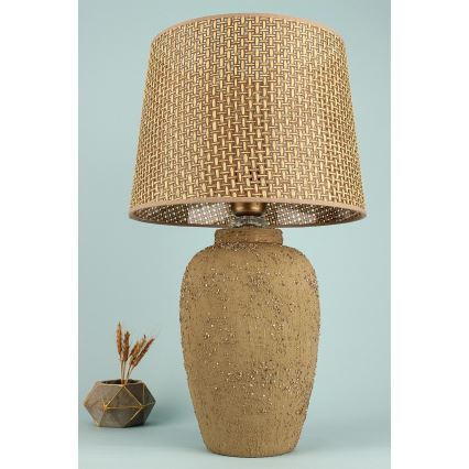 Asztali lámpa RAMZES 1xE27/40W/230V barna