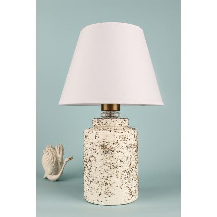 Asztali lámpa RAMZES 1xE27/40W/230V fehér/bézs
