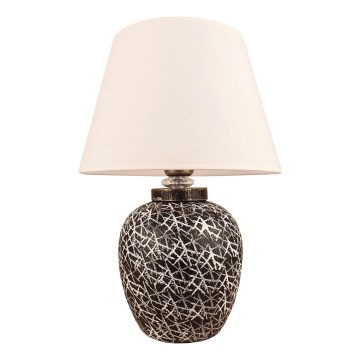 Asztali lámpa RAMZES 1xE27/40W/230V fehér/fekete