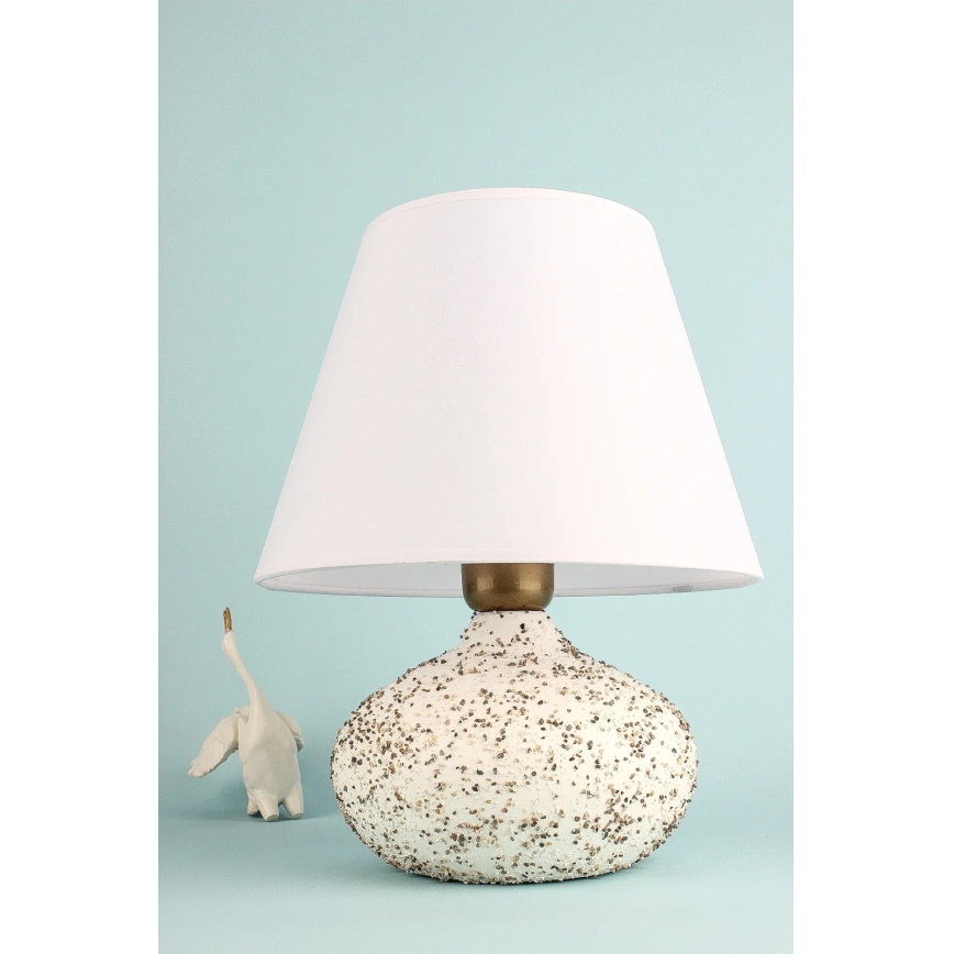 Asztali lámpa RAMZES 1xE27/40W/230V fehér