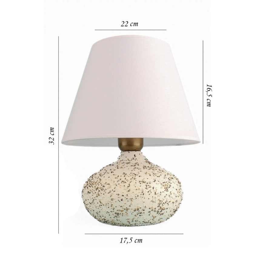 Asztali lámpa RAMZES 1xE27/40W/230V fehér