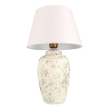 Asztali lámpa RAMZES 1xE27/40W/230V fehér/krémszínű