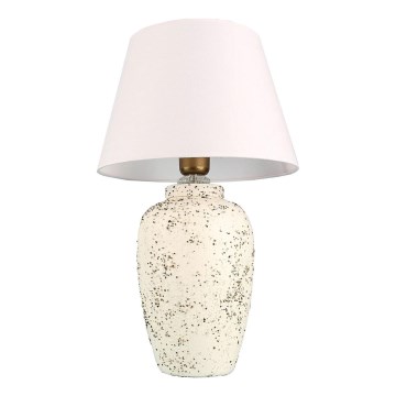 Asztali lámpa RAMZES 1xE27/40W/230V fehér/krémszínű