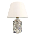 Asztali lámpa RAMZES 1xE27/40W/230V fehér/szürke