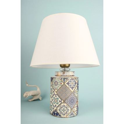 Asztali lámpa RAMZES 1xE27/40W/230V fehér/szürke