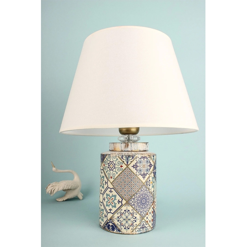 Asztali lámpa RAMZES 1xE27/40W/230V fehér/szürke