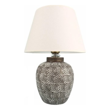Asztali lámpa RAMZES 1xE27/40W/230V fehér/szürke