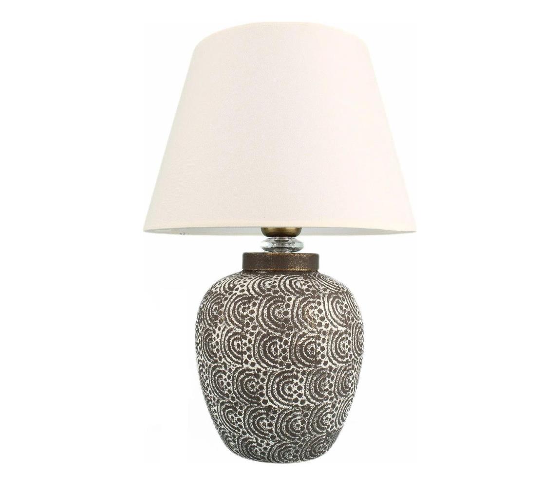 Asztali lámpa RAMZES 1xE27/40W/230V fehér/szürke 687HMY2383