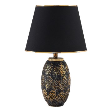 Asztali lámpa RAMZES 1xE27/40W/230V fekete/arany