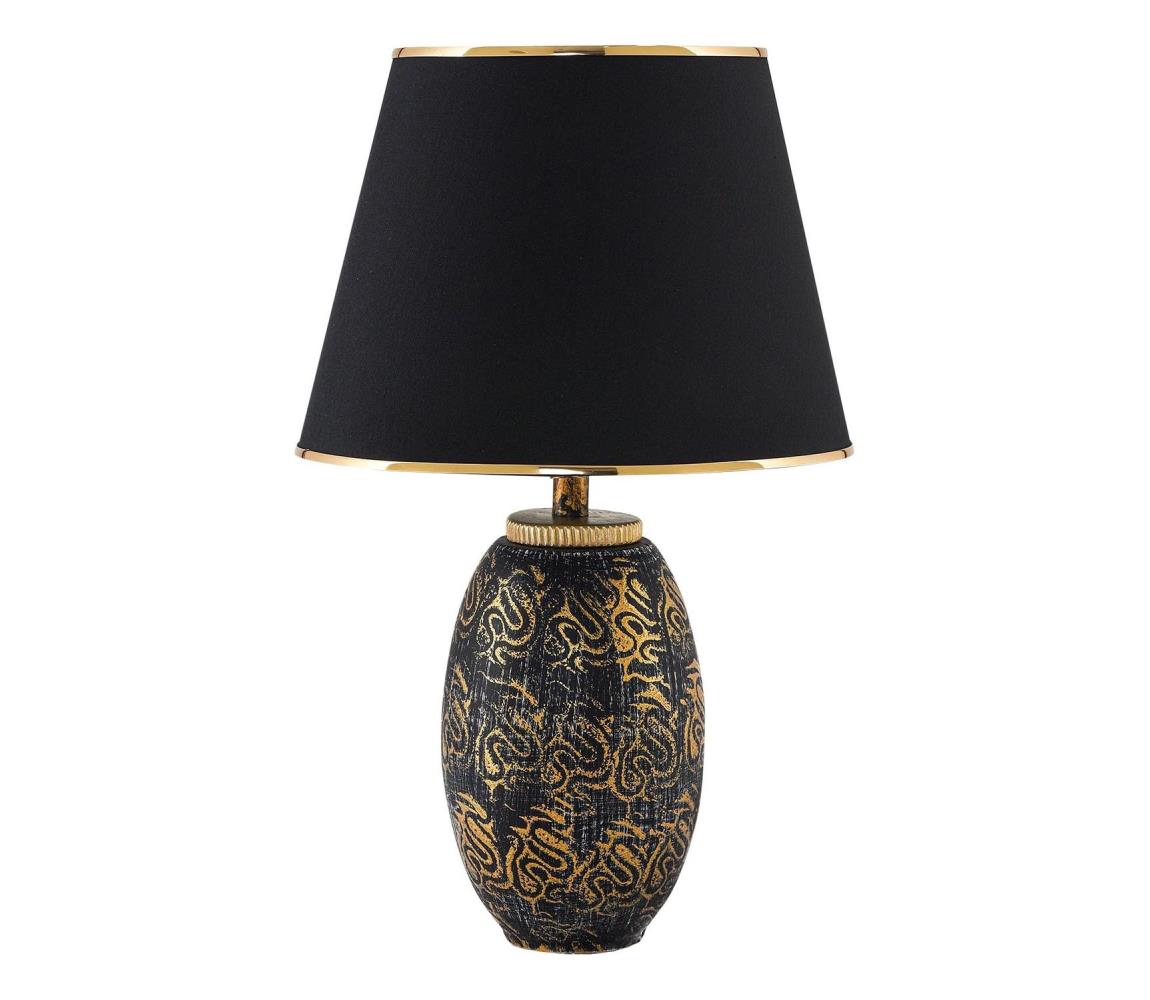 Asztali lámpa RAMZES 1xE27/40W/230V fekete/arany 687HMY2122
