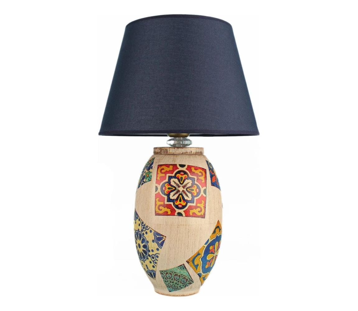 Asztali lámpa RAMZES 1xE27/40W/230V kék/bézs 687HMY2371