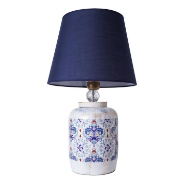Asztali lámpa RAMZES 1xE27/40W/230V kék/fehér