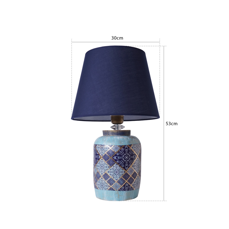 Asztali lámpa RAMZES 1xE27/40W/230V kék