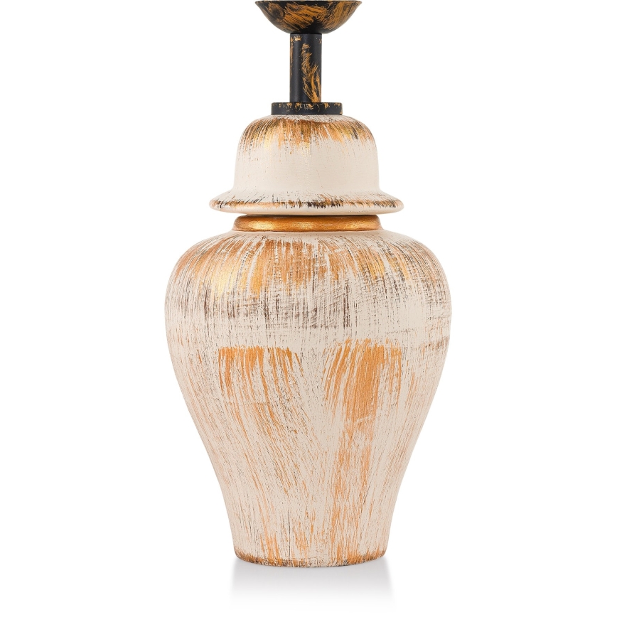 Asztali lámpa RAMZES 1xE27/40W/230V krémszínű/arany