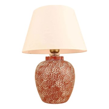 Asztali lámpa RAMZES 1xE27/40W/230V krémszínű/piros
