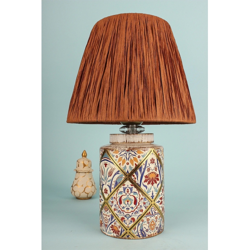 Asztali lámpa RAMZES 1xE27/40W/230V raffia