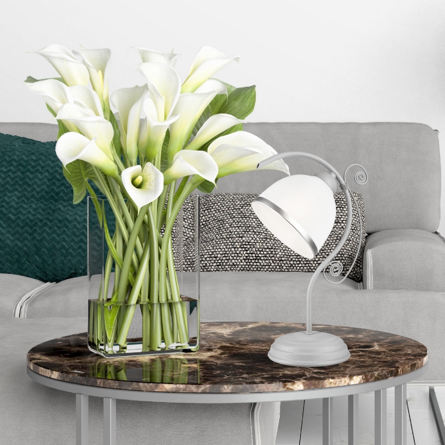 Asztali lámpa RETRO II 1xE27/60W/230V ezüst