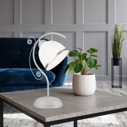 Asztali lámpa RETRO II 1xE27/60W/230V ezüst