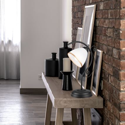 Asztali lámpa RETRO II 1xE27/60W/230V fekete