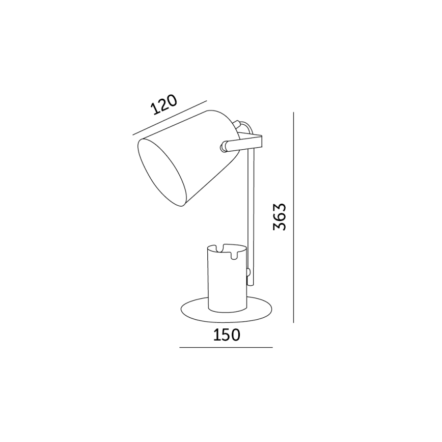 Asztali lámpa ROLIG 1xE27/25W/230V fehér