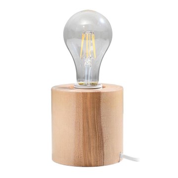 Asztali lámpa SALGADO 1xE27/15W/230V bükkfa