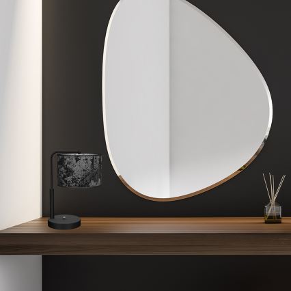 Asztali lámpa SATINO 1xE27/60W/230V fekete/szürke