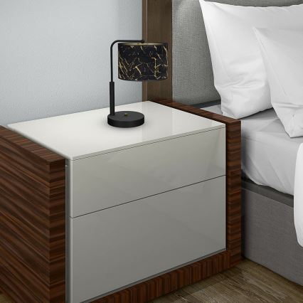 Asztali lámpa SENSO 1xE27/60W/230V fekete