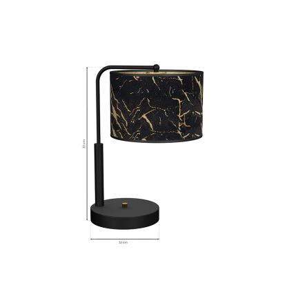 Asztali lámpa SENSO 1xE27/60W/230V fekete