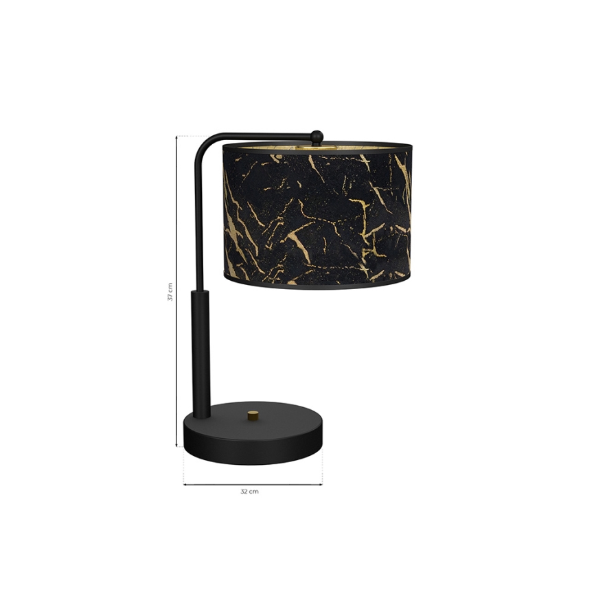 Asztali lámpa SENSO 1xE27/60W/230V fekete