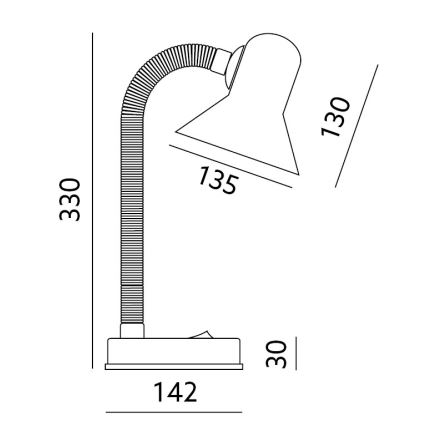 Asztali lámpa SMIESZEK 1xE27/40W/230V fekete