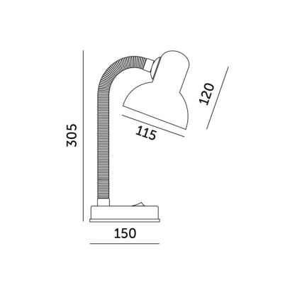 Asztali lámpa SMIESZEK 1xE27/40W/230V kék