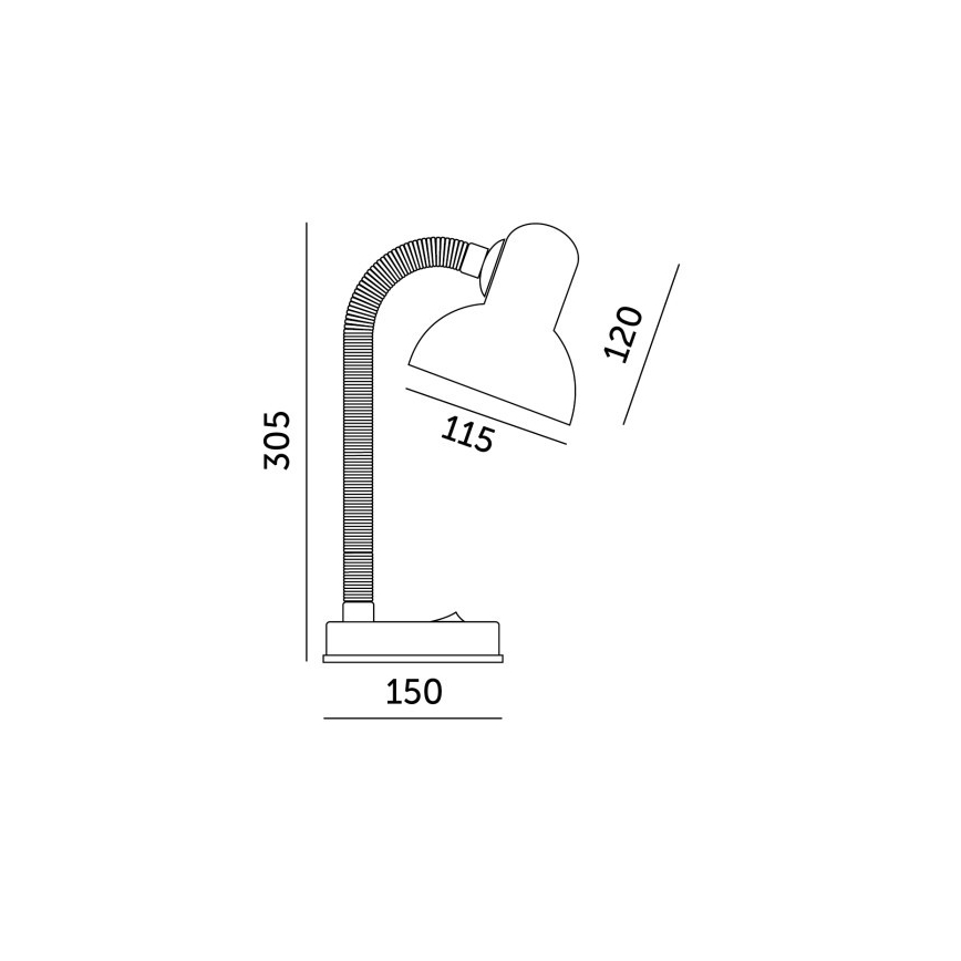 Asztali lámpa SMIESZEK 1xE27/40W/230V piros
