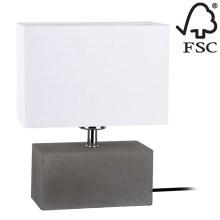 Asztali lámpa STRONG DOUBLE 1xE27/25W/230V beton - FSC minősítéssel