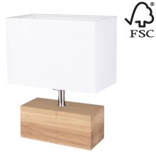 Asztali lámpa THEO 1xE27/25W/230V - FSC minősítéssel