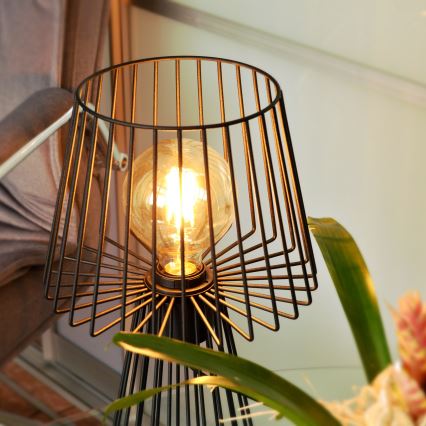 Asztali lámpa TORRI 1xE27/15W/230V fekete